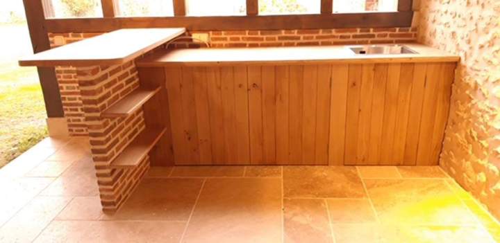 Cuisine extérieure en bois Pacy-sur-Eure