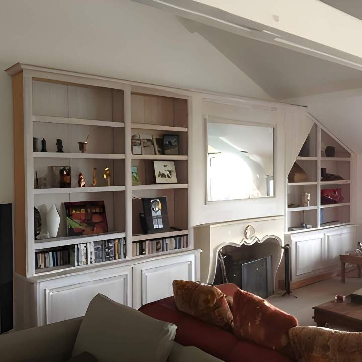 Aménagement d'une bibliothèque intégrée en bois Pacy-sur-Eure 